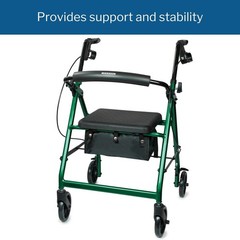McKesson Rollator Folding Aluminum 32 to 37 inch Handle Height