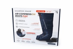 Sharper Image Air Compression Boots Flex Leg Recovery System 5 Modes Blue L XL