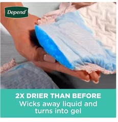 Depend Fresh Protection Incontinence Underwear for Women 88 Count Size Medium