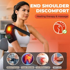 Electric Knee Massager Heated Vibration Joint Brace Therapy Shoulder Pain Relief