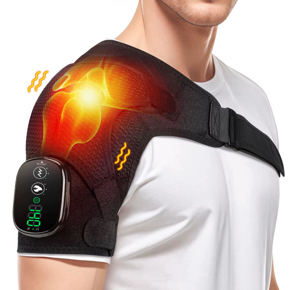 Electric Heating Shoulder Massage Belt Back Shoulder Brace Shoulder Support Adju