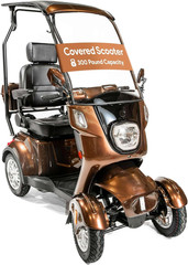 Electric Mobility Scooter for Adults with Canopy and Windshield – 300 Lb Capacit