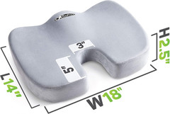 Seat Cushion for Desk Chair – Back Pain, Tailbone Relief, Coccyx, Butt, Hip Supp
