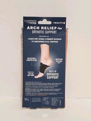 Copper Fit Arch Relief Plus Wraps Orthotic Support Adjustable Compression 2Pk