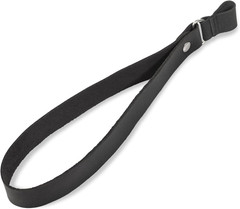 Handmade Leather Cane Strap – Stylish Wrist Strap for Canes and Walking Black