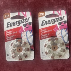 Energizer Size 312 Brown AZ312DP-8 Hearing Aid Batteries Exp Date 10/2027
