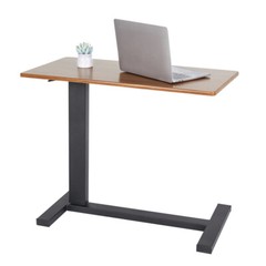 Adjustable Overbed Table Hospital Bed Table Laptop Desk Wheels Food Tray Stand