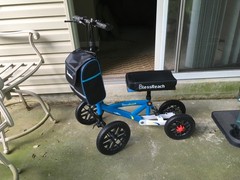BlessReach All Terrain Foldable & Compact Steerable Knee Scooter Senior 300lb