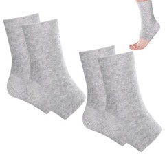 2 Pairs Bamboo Compression Socks, Soft Bamboo Foot Ankle Sleeves, Suitable fo…
