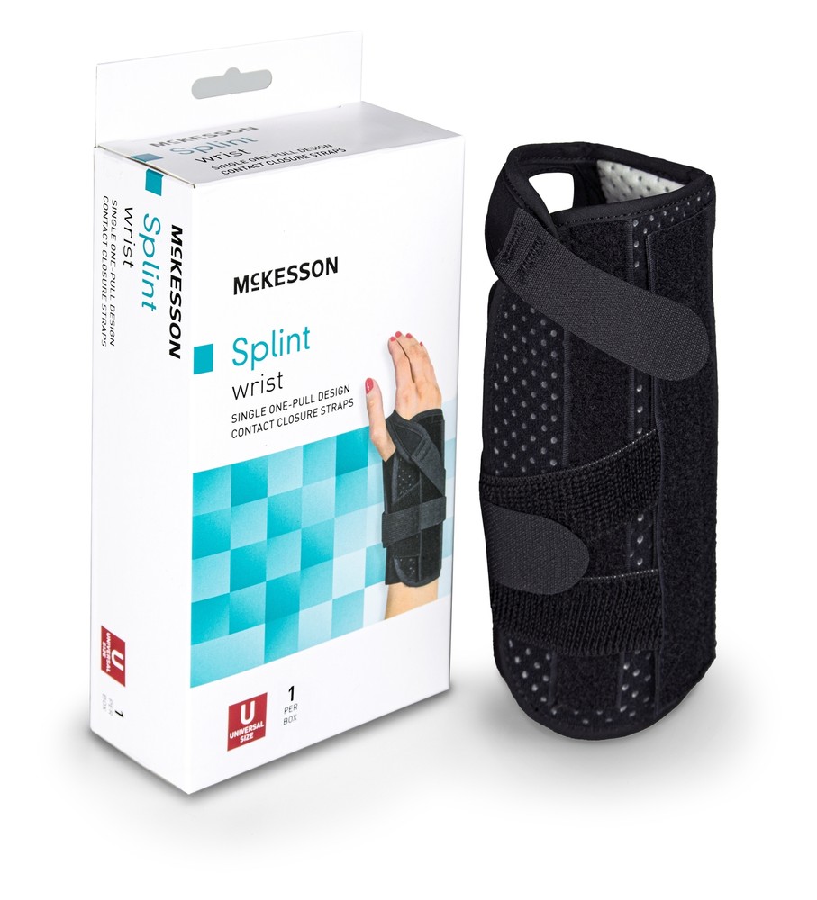 McKesson Single-Pull Lace Closure / Hook and Loop Strap Closure Wrist Brace for