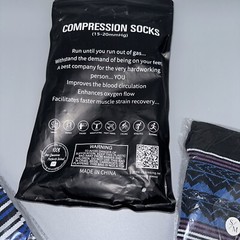 Unbranded unisex multicolor compression socks size S/M (15-20mmHg)