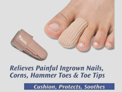Dr. Jill’s Toe Caps, Ribbed, EcoGel Ribbed Digital Caps, Package of 6 Size L/XL