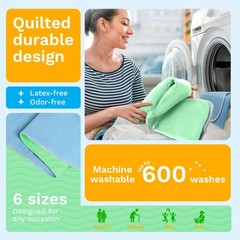 GREEN LIFESTYLE® Washable Underpads – Heavy Absorbency Reusable Bedwetting In…