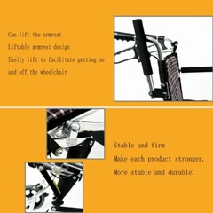 Transport Ultra Light 15 lb Foldable Aluminum Wheelchair for Traveling Boarding