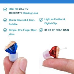 MiNi Digital Invisible Hearing Aid CIC Small Sound Voice Amplifier Enhancer US