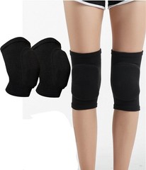 Medium Black Elastic Knee Brace – Breathable Support for Volleyball & Dance
