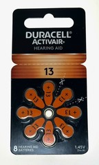 Duracell Activair Hearing Aid Batteries: Size 13 (60 Batteries) Fresh Exp:2026