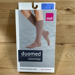 Medi Duomed Compression Socks MEDIUM 15-20 mmHg Calf Closed Toe BLACK AC16252