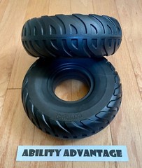 NEW: 2 PERMOBIL AGGRESSIVE SOLID CASTER TIRES for F3, F5, M5 210×65 (2.50-3).