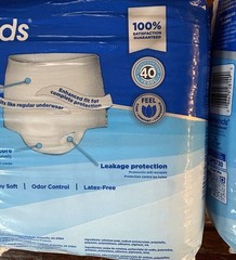 Lot of 2 Attends Disposable MAXIMUM ABSORBENCY Underwear Size Large 18 Count