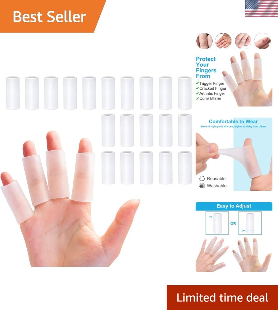 Durable Finger Covers – 20PCS of Gel Protection for Sports & Everyday Comfort