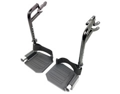 Economy Footrest for Standard Wheelchairs and Transport 18x7x7 Inch, Black