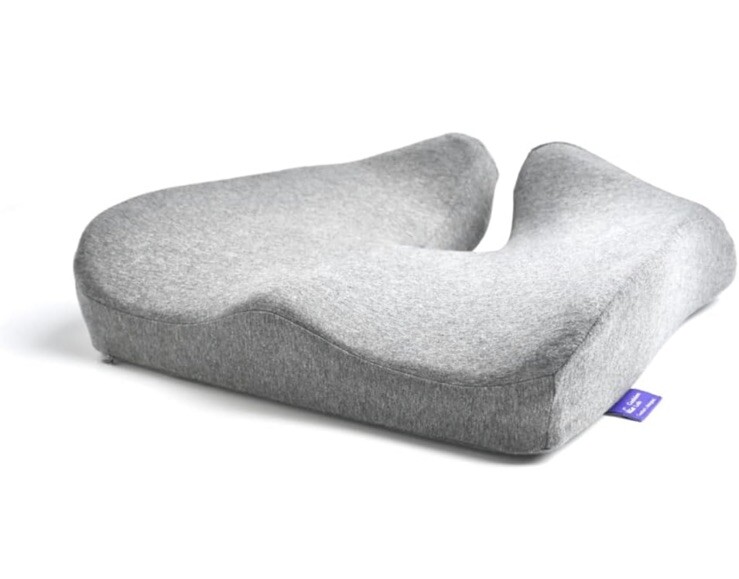 Cushion Lab Patented Pressure Relief Seat Cushion for Long Sitting Hours, Gray