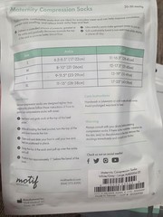 Motif Maternity Gradient Compression Socks Large 20-30 mmHg White Grey Set of 2