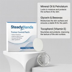 10x Steadyhands Tremor Control Patch,Steady Hands Control Patch ,Hand Stabilizer