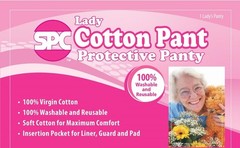 Lady Protective Panties Bladder Control Incontinence Virgin Cotton SPC Washable