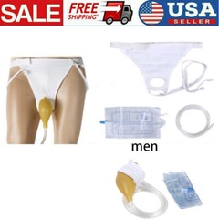 Reusable Male Portable Urinal Pee Holder Bag used for Urinary Incontinence Aid!
