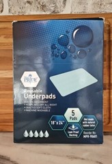 5 New Premium Washable Underpads 18″x24″ Reusable Bed Wetting Incontinence Pads
