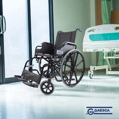 GAESCA Wheelchair with Flip-up Desk-Length Arms, 250 Lb Weight Capacity