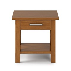 Simplihome Kitchener End – 21 Inch Wide Solid Wood Square Accent Drawer And