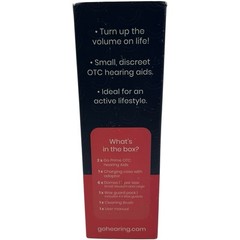 Go Hearing Go Prime Rechargeable OTC Hearing Aids Pair w/ Charging Case NEW