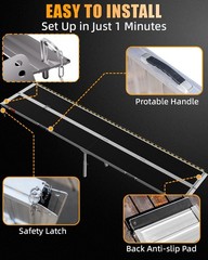 10FT Aluminum Multi-Folding Wheelchair Ramp Briefcase Style Portable Heavy Duty