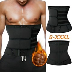 Men Sauna Suit Waist Trainer Neoprene Sweat Vest Body Shaper Waist Trimmer Belt-