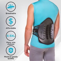 Lumbar Decompression Back Brace – Adjustable Semi-Rigid Lumbosacral Corset Be…