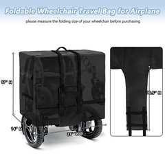 Foldable Wheelchair Travel Bag – Heavy Duty Waterproof Cover for Airplane, Porta