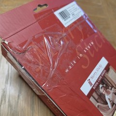 Merry Sticks Folding Walking Cane Champagne Gold Rhinestone Pearl Handle NIB