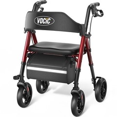 VOCIC Rollator Walker w/ Seat – 330lb Capacity, 8″ Wheels – Used