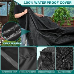 Valchoose 48″L x 22″W x 38″H Upgraded Mobility Scooter Storage Cover, 420D Ox…