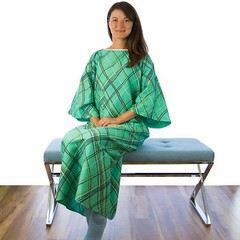New IV Hospital Grade Patient Gown with Telemetry Pocket – Green – 1 Pack