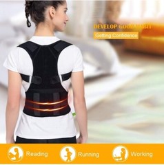 Portzon Back Support for Women, Adjustable for Waist 37-41 Inch, Black