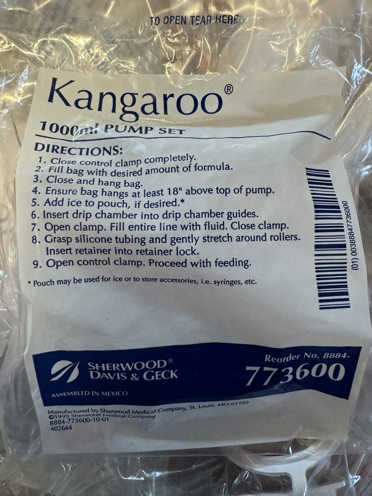 New Sealed Sherwood Kangaroo 1000ML Pump Set 773600 LOT OF 11