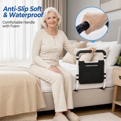 Adjustable Bed Rails for Seniors, 380 LBS Capacity, Non-Slip Handle, Tool-Free S
