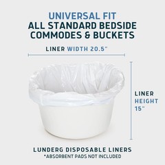 Value Pack Commode Liners – 100 Heavy Duty Disposable Bags, Leak-Resistant