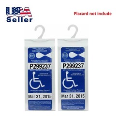 2PCS Handicap Parking Placard Holder Ultra Transparent Cover for Disabled People