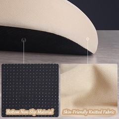 2 in 1 Wedge Car Cushions or Lumbar Support for Driving – 3.5 Inches Soft Mem…