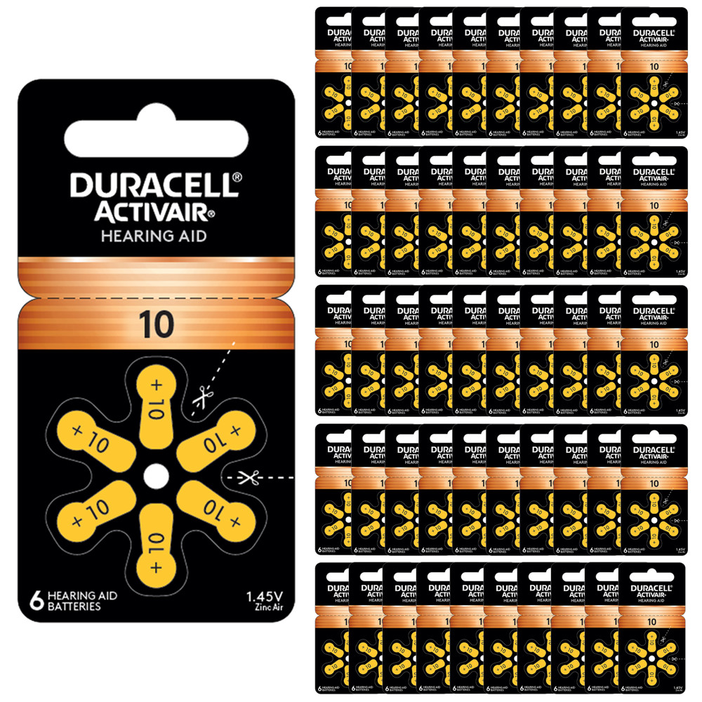 Duracell Size 10 Activair PR70 P10 Hearing Aid Batteries (600 Pack)